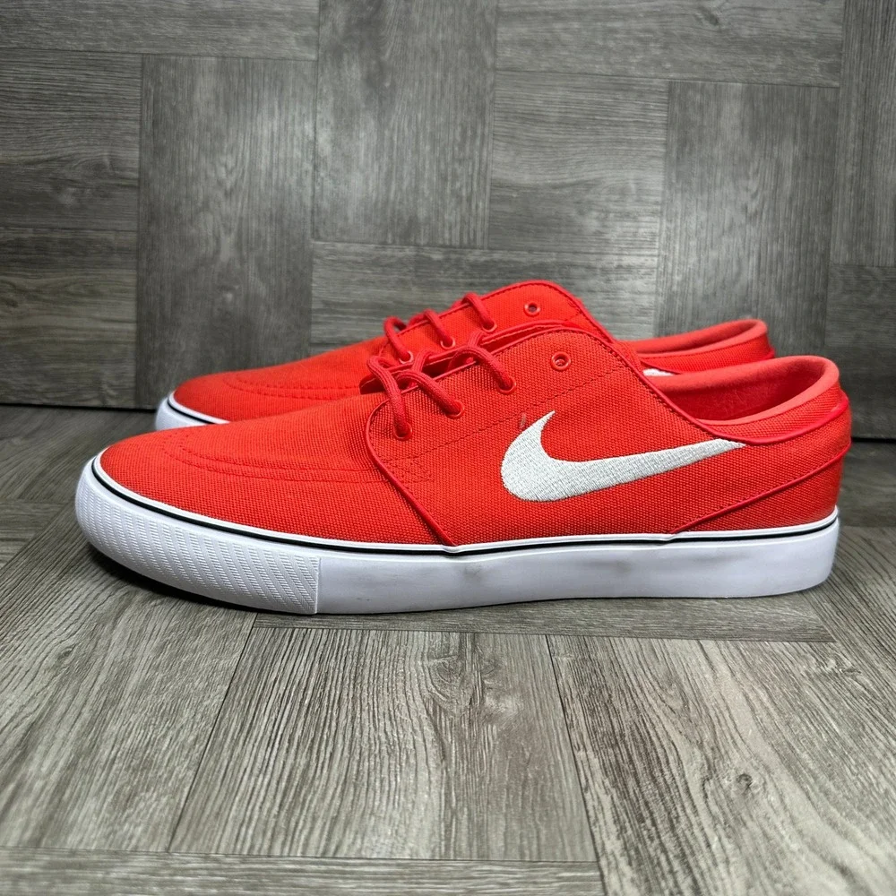Nike SB Stefan Janoski Mens 11 Red Canvas Skateboarding Sneakers NEW HQ1655-600